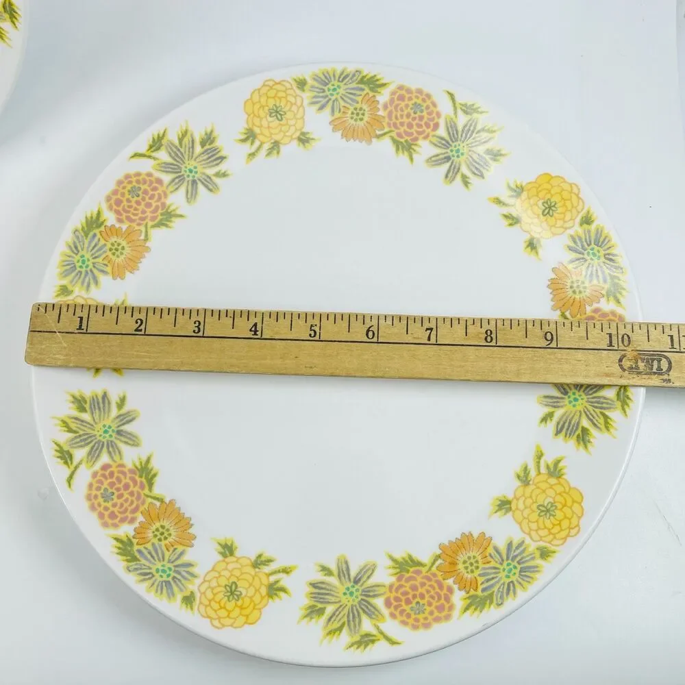 Noritake Progression Sunny Side 9003 Dinner Plates 10.25” Set of 2 MCM Japan
